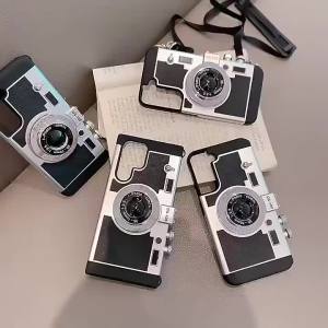 For Samsung Galaxy S25Ultra S24 S23 S22 Note20 S26 Ultra Plus Phone Case Emily In Paris 3D Retro Camera Cover Sling With Lanyard