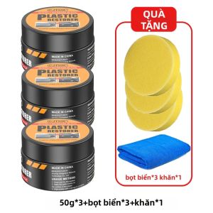 Chất Phục Hồi Nhựa Ô Tô Làm Bóng Nội Thất Làm Mới Da & Tấm Ốp Phủ Sáp Bảo Vệ 100ml/150ml/200ml/300ml - Đánh Bóng & Phục Hồi Màu Đen Sáng Bóng