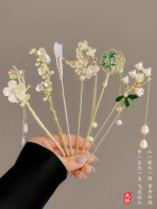 เครื่องประดับผมสไตล์จีนโบราณสำหรับผู้หญิง เครื่องประดับผมแบบหมุนได้สำหรับผมยาว ทรงหางม้า สไตล์เกาหลี โลหะผสม