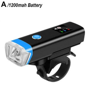 Bicycle Front Light Rechargeable Bike Light with Horn 3000mAh MTB Head Lights 2000LM Cycling Bike Safety Lamp for Night Riding