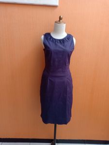 mini midi dress wanita biru tua navy MINIMAL cewek S kutung M bodycon MEWAH