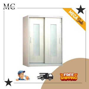 【LOCAL SELLER】Zest White Wash 5ft Sliding Wardrobe