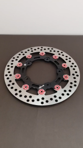 [Ảnh thật] Đĩa trước Ex150/155 đĩa 267mm lắp mâm Zin 5 lỗ nút NHÔM - LONG LANH - LẤP LÁNH --------