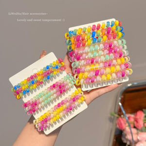 Rainbow Gradient Phone Line Hair Ties High Elasticity Durable Womens Hair Bands Hair Accessories Korean Style Fresh out