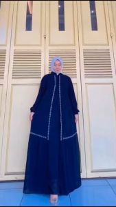 Dress Swarovski Ceruty Mewah Elegan Baju Wanita Terbaru Premium Import Bahan Nyaman Adem Di Pakai