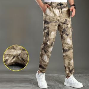 Spring Autumn Mens Camouflage Work Pants Cotton Polyester Outdoor Wear Resistant Long Trousers for Labor And Outdoor Work
