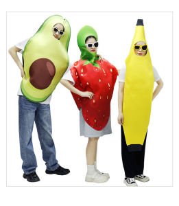Wansheng Adult Online Red Funny Stage Fun Party Fruit Cos Strawberry Avocado Fish Man Costume Banana