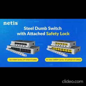 NETIS ST108D | 8 PORTS 100MPBS FAST ETHERNET SWITCH METAL HOUSING | 8 PIN | SAFETY LOCK SERIES