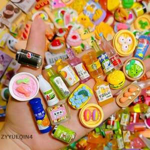 ElgMK Mù Túi thu nhỏ thực phẩm đồ chơi mini mô hình đồ chơi mô phỏng siêu thị đồ uống đồ uống chai rượu trang sức đồ trang trí nhỏ