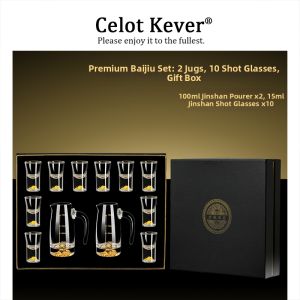 High-end Home-use Gold-foil Chinese Baijiu Cup Set