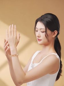 FUJINJIA | Vòng Tay Pha Lê Vàng May Mắn 8A