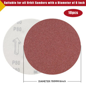6 Inches 150mm Sanding Paper 10 Pcs 40-2000 Grit Grinding Disc Woodworking Metal Polished Tools Grinder Orbital Sanding Disc