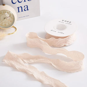 Ruộng Băng Vải Voan Xếp Ly 4cm Kiểu Đuôi Cá Phong Cách Macaron Dùng Trang Trí Bó Hoa Bánh Kem Đồ Thủ Công Tự Làm Nguyên Liệu DIY