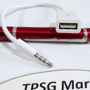 Cáp 3.5 ly ra USB Cái (3.5 ly / 4 điểm cực) - Cáp dài 15Cm (Cáp OTG chuẩn AUX 3.5 ly)