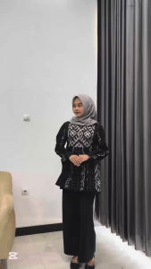 atasan wanita tenun blus baju kantor