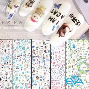Decal Dán Móng Tay 3D Nail Sticker Cartoon Colecction Hoạ Tiết Hoạt Hình F394 / F395 / F396 / F397 / F398