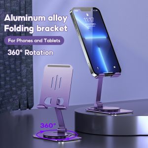 TBTIC Aluminum Alloy Desktop Mobile Phone Stand Foldable iPad Tablet Support Cell Phone Desk Bracket Lazy Holder For Smartphone Mount