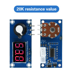 Aideepen | Single Channel Digital Potentiometer Module - 5K/10K/20K Adjustable Resistor with 3-Digit LED Display for Precision Control