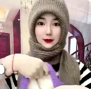 1 PCS Winter Womens Hat Scarf Set Windproof Cold Proof Comfortable Warm One-Piece Hat Thick Knitted Shawl Hat