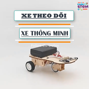 [Xe Thông Minh] Xe tự động di chuyển theo dõi tránh chướng ngại vật bằng cảm biến. Đồ chơi lắp ráp khoa học công nghệ