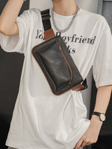 Mens Belt Bag Chest Bag Crossbody Bag Casual Bag Small Crossbody Mobile Phone K-style Shoulder Mens Bags Trendy Mens Small Backpack