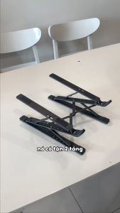 Giá Đỡ Laptop Hợp Kim Nhôm N8 2 Tầng Điều Chỉnh Độ Cao Chắc Chắn Chống Trơn Trượt Công Thái Học