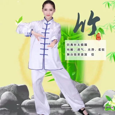 Tai Chi Practice Suit Children Martial Arts Uniform Morning Exercise Tai Chi Set Unisex Performance Costume Middle-Aged And Elderly