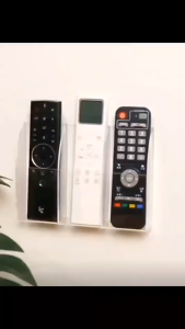 Acrylic Remote Holder Organizer Clear TV Remote Control Holder Wall Mount Remote Caddy for Bedside Media Organizer Storage Box