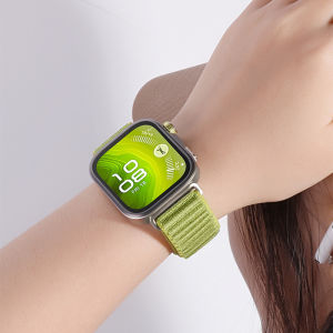 Soft Nylon Braided Strap Compatible with Apple Watch Band 38 40 41 42 44 45 46 49mm Women Men Breathable Woven Fabric Sport Strap for iWatch SE Ultra Series 11 10 9 8 7 6 5 4 3 2 1 Loop Bracelet