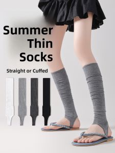 JINGCHI | Summer Thin Footwear Socks Womens New Half Palm Calf Socks Grey Leg Covers For Sandals Breathable Socks Comfortable Leggings