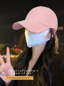 หมวกเบสบอลสไตล์ใหม่สำหรับผู้หญิงในช่วงฤดูร้อนปี 2024 ทรงปากเป็ดแฟชั่น ขนาดใหญ่ หน้ากว้าง หมวกเบสบอลทรงกลม ผ้าฝ้าย