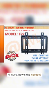 TV Bracket Fixed Wall Mount  for tv size 14" -42" V42