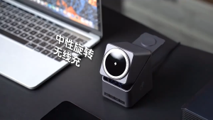 4 in 1 Magnetic Wireless Charger Stand With Digital Clock 180° Touch Auto Rotation Fast Charging Station