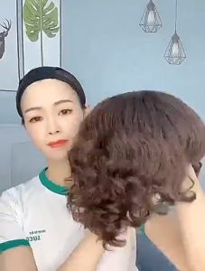 [TẶNG LƯỚI ] Tóc giả nữ xoăn trung niên Hàn Quốc - TG49