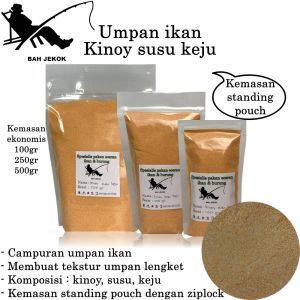 Kinoy Susu Keju Kristal Murni Pengeras Umpan Jitu Pancing Kolam & Laut (250gr)