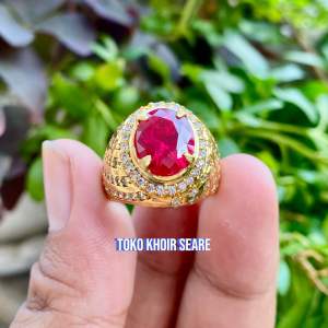 CINCIN BATU DELIMA MERAH SIAM CUTTING SUPER TOP QUALITY MINIMALIS
