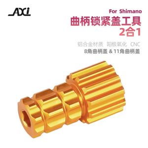 AXI 2 in 1 Bike Crank Remove Install Tool For Shimano XTR M9100 Bicycle Crank Arm Cover Screw Wrench Crankset Installation Tools