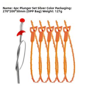 Pipe Clog Clearing Tool for Drain Hair Removal