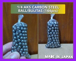 1/4 AKS Carbon Steel Ball bulitas for Bicycle (1 gross=144pcs) Made in Japan