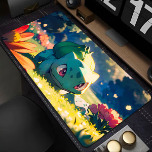 Bandai | Mouse Pad Pokemon Bulbasaur 90x40cm Anime Gaming Accessories Mousepad xxl Completo Computer Keyboard Pad Carpet Desk Mat Varmilo
