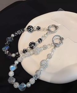 Tali Rantai Berkilau Kristal Diamond Universal Tali HP Lanyard