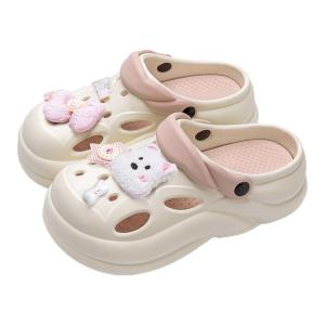 Womens Thick Bottom Crocs Summer 2025 New Anti-Slip Deodorant Cloud Walking Sensation EVA Outdoor Slippers Sweet Style