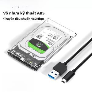 Hộp Đĩa Cứng Di Động 25 Inch USB 30 SSD/Mechanical Type-C Reader Hộp Gắn Ngoài SATA Cho Máy Tính Xách Tay Thương Hiệu Youmugu K25-59B1-20