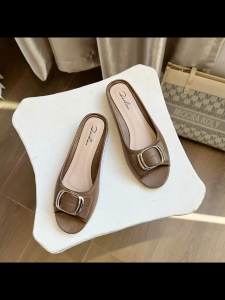 SoleMate 2025 Summer simple slide sandals peep toe for women#WT169