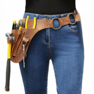Leather Gardener Carry Pouch Florists Tool Belt Bag Gardener Holster Carpenter Holster  Adjustable PU Multi Pocket Storage Bag