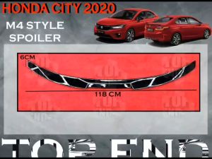 HONDA CITY 2020+ M4 STYLE REAR TRUNK SPOILER DUCKTAIL (M4) SPOILER FOR CITY CARBON LOOK SPOILER ABS NEW CITY CAR BODYKIT