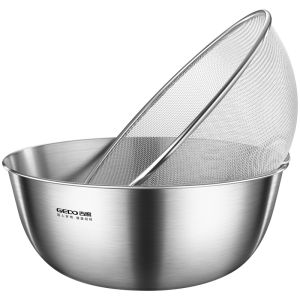 GEDO | Stainless Steel Multi-purpose Kitchen Bowls and Colander Set