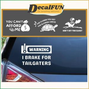 LUBRIX Car Sticker No Tailgaters Stiker Kereta Waterproof Car Decal Vinyl Stickers Funny Sticker Oracal Durable Sticker