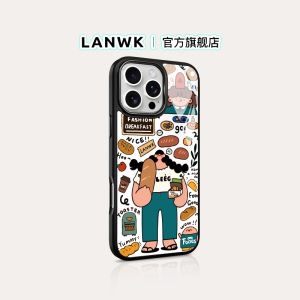 Bread Good LANWK Magnetic Attraction Cartoon Style Phone Case for  17/16/15promax 14plus Air Glass Protection IP12/13 pro