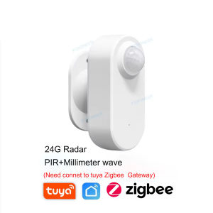 Tuya Human Presence Sensor Smart Zigbee 24G MmWave Radar +PIR Luminance Detection Use Battery Support Zigbee2mqtt Home Assistan